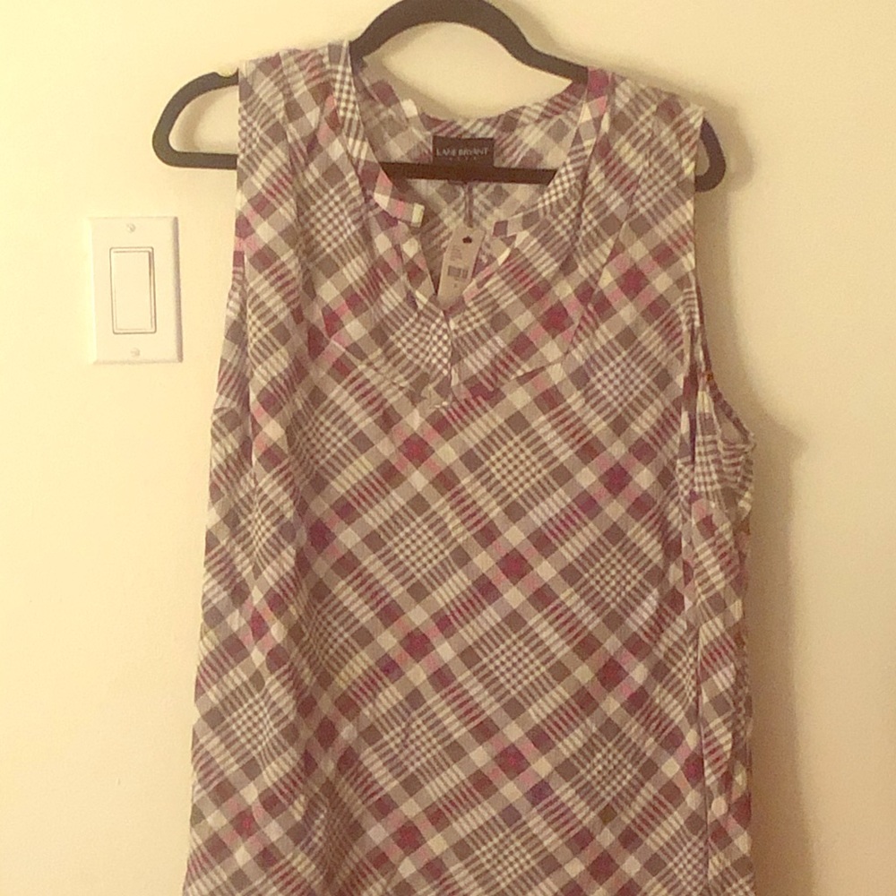 Never Worn! Lane Bryant Plaid Blouse